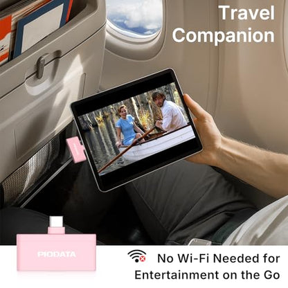 Micro SD Card Reader for iPhone 17/16/15, iPad, Android, Mac, PC, Laptop, USB C Memory Card Reader Adapter, Auto Photo Backup While Charging, Apple MFi Photo Stick iXflash Q w/Free App Pink - color: Pink
