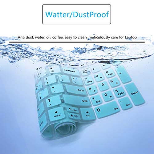 Keyboard Cover for Lenovo Ideapad Flex 5 5i 15.6" 16", IdeaPad Slim 5 5i/Slim 3 3i 15.6" 16", Ideapad Flex 5 5i 15.6" 16", Lenovo Yoga 7 7i 15.6 16, Yoga Slim 7 15.6, Ideapad 3/Ideapad 5 15.6 17.3 - color: OmbreMint