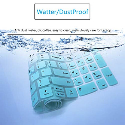 Keyboard Cover for Lenovo Ideapad Flex 5 5i 15.6" 16", IdeaPad Slim 5 5i/Slim 3 3i 15.6" 16", Ideapad Flex 5 5i 15.6" 16", Lenovo Yoga 7 7i 15.6 16, Yoga Slim 7 15.6, Ideapad 3/Ideapad 5 15.6 17.3 - color: OmbreMint