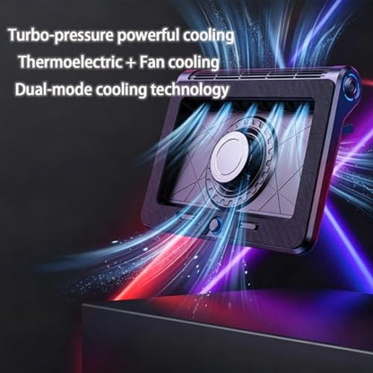 Cooling Pad for MacBook Air Pro 14 15 16 17 Inch Laptop, Semiconductor Cooler with Integrated Roller Fan, 5 Height Adjustment Ergonomic Design, Low Noise Quiet Operation for Mac Notebook (black) - color: Black