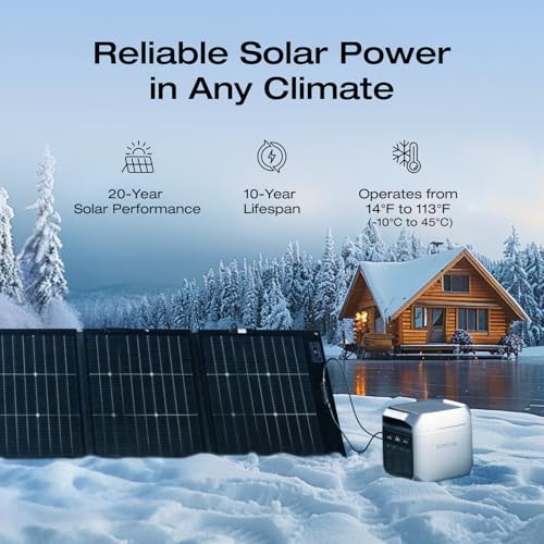 EF ECOFLOW Solar Generator DELTA 3 Plus with 220W Bifacial Panel, 1024Wh | LFP(LiFePO4) Battery, 1800W AC/140W USB-C Output, Portable Power Station for Home Backup Power, Camping & RVs - style: DELTA 3 Plus with 220W
