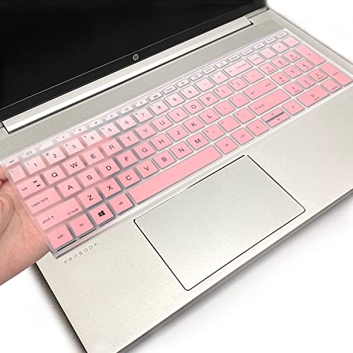 Keyboard Cover for 15.6" HP ProBook 450 G8 G9 G10/ 455 G8 G9 G10/ 650 G8/ HP Zbook Power G8 G9, HP ProBook 15.6 inch Laptop Keyboard Skin(NOT fit HP ProBook 450/455/650 G6 G7)-OmbrePink - color: OmbrePink