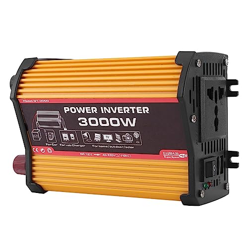 Car Power Inverter 300W, 12V to 110V Converter with Dual USB Ports, Portable Auto Charger for Laptops, Phones, Tablets