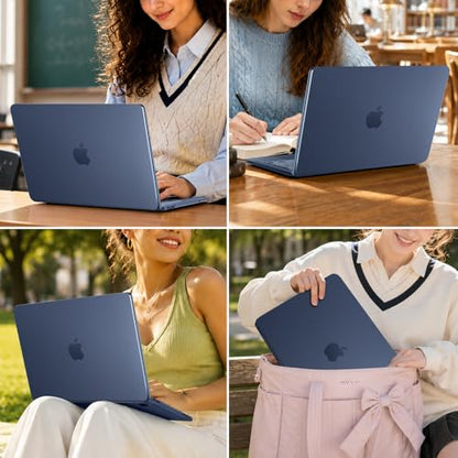 MOSISO Compatible with MacBook Neo Case 13 inch 2026 A3404 A18 Pro Chip | 4 in 1 Kit Ultra-Thin Exact-Fit Scratches&Fingerprints Resistant Protective Hard Shell Matte Case Cover, Indigo Clear - color: Indigo Clear