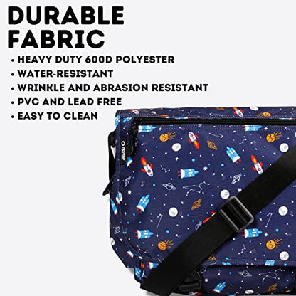 J World New York Terry Messenger Bag for Women Girls School Kids - color: Spaceship