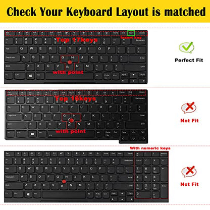 Keyboard Cover for 14" Lenovo Thinkpad T14 Gen 2/1, E14 Gen 4/3/2, T14s Gen 2/1, L14 Gen 3/2, Thinkpad T495 T490 T480S T480 T470, ThinkPad P14s, X1 Carbon 8th/7th/6th, X1 Extreme Gen 3/2-Colorful - color: Colorful