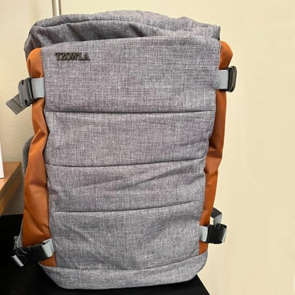 Tzowla 40L Expandable Travel Laptop Backpack for Men Women Carry on Flight Approved,Large Capacity Anti Theft Backpacks with Giant Tumbler Holder Pocket,Personal Item Bag Fit 17.3" Computer（Grey - color: Grey(backpack With 3 Packing Cubes)