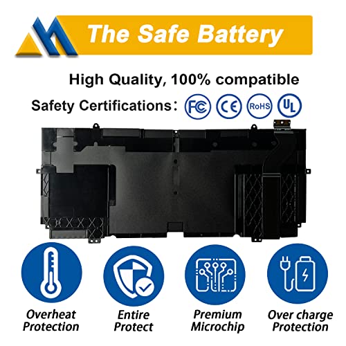 52TWH Laptop Battery Compatible with Dell XPS 13 7390 2-in-1 Series Notebook P103G P103G001 P103G002 MM6M8 0MM6M8 XX3T7 0XX3T7 7.6V 6375mAh 4Cell