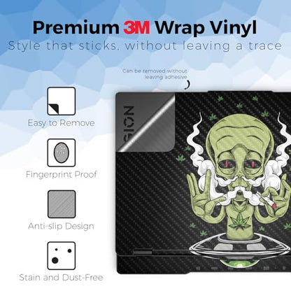 Carbon Fiber Laptop Skin Compatible with Lenovo Legion 5 Gaming Laptop (15IRX9) 2024 - Come in Peace - Premium 3M Vinyl Protective Wrap Decal Cover - Easy to Apply | Crafted in the USA - color: Come In Peace, size: Legion 5 Gaming (15IRX9) 2024 Full Cover
