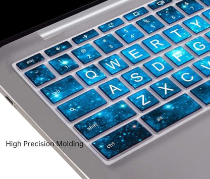 Keyboard Cover Skin for HP Chromebook 14 Laptop 14a-na 14a-ne 14a-ca 14a-na0226nr 14a-ne0013dx 14a-na0021nr 14a-na0031wm 14a-ca0030wm 14a-ca0023nr, HP Chromebook 14 Inch Keyboard Protector, Blue Star - color: Blue Star