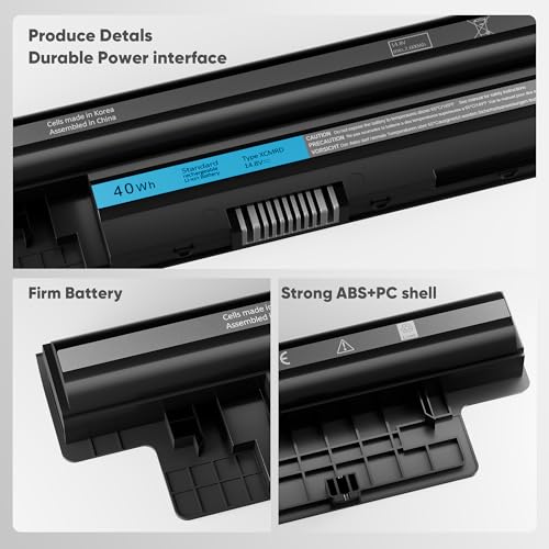 40Wh XCMRD 14.8V Battery for Dell Inspiron 15 3000 Series 3542 3543 3521 3537 3531 3541 17R 5721 5737 17-3737 3721 15R 5537 5521 14 3421 3437 14R 5421 5437 Latitude 3440 3540 P28F P40F FW1MN 4WY7C - size: 10.5 x 2 x 0.75 inches Inspiron 15 3000 BATTERY