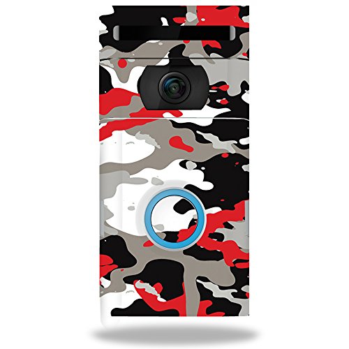 MightySkins Skin Compatible with Ring Doorbell 2 - Red Camo | Protective, Durable, and Unique Vinyl Decal wrap Cover | Easy to Apply, Remove, and Change Styles | Made in The USA - color: Red Camo