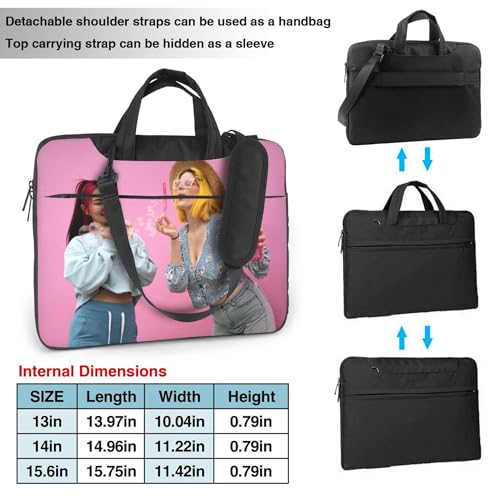 Custom Laptop Bag Personalized Laptop Case Sleeve Shoulder Bag With Photo Logo Text Slim Computer Messenger Briefcases - color: 15.6 Inch