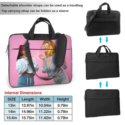 Custom Laptop Bag Personalized Laptop Case Sleeve Shoulder Bag With Photo Logo Text Slim Computer Messenger Briefcases - color: 15.6 Inch