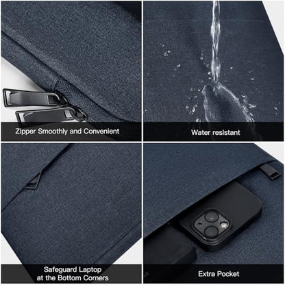 15.6 Inch Laptop Sleeve Case for HP Pavilion 15.6, Compatible with Acer Chromebook 15/ Aspire, ASUS Chromebook CX15/ VivoBook 15 16, Water Resistant Computer Carrying Bag, Navy Blue - color: Navy Blue, size: 15.6 -16 Inch