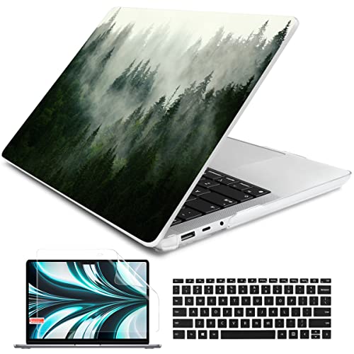 Batianda Case for 13.5" Microsoft Surface Laptop 5 4/3 with Metal Palm Rest Model 1951, Landscape Series Designed Protective Plastic Hardshell & Keyboard Cover & Screen Protector, Forest - color: Forest, size: with Metal Palm Rest