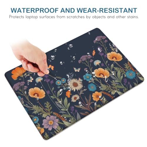 DINKY 13 13.3 14 15.4 15.6 Inches Laptop Skin Sticker Decal Netbook Skin Sticker,15.6" Flora Universal Reusable Notebook Art Decal Protector Cover, Flowers Plants Butterflies - color: Flowers Plants Butterflies