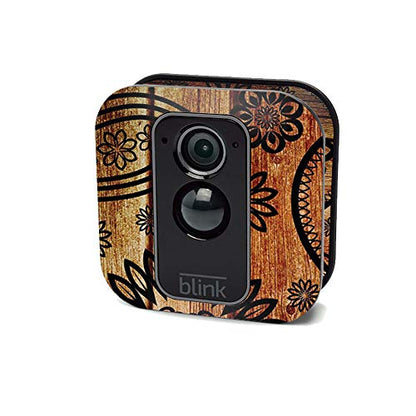 MightySkins Skin Compatible with Blink XT Outdoor Camera - Wooden Floral | Protective, Durable, and Unique Vinyl Decal wrap Cover | Easy to Apply, Remove, and Change Styles | Made in The USA - color: Wooden Floral