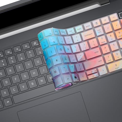 Keyboard Cover for 16" Dell Pro 16/Pro 16 Plus/Pro Max 16 PB16250 PB16255 PC16250 PC16255 MC16250 MC16255 & Pro Max 18 Plus MB1825 (NOT FIT Pro 16 Premium, Dell Pro 3/5/7 16")-Stylish Colorful - color: Colorful