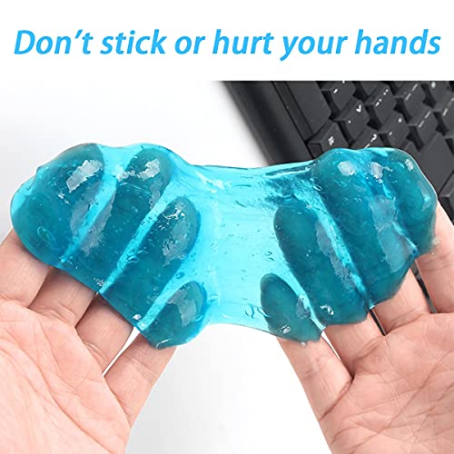 Moly Magnolia Cleaning Gel for Car, Universal Detailing Putty Gel Detail Tools Car Interior Cleaner, Removal Putty Keyboard Cleaner for Car Vents, PC, Laptops, Cameras (Blue) - color: Blue