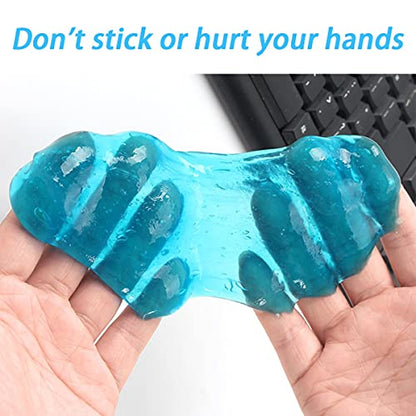 Moly Magnolia Cleaning Gel for Car, Universal Detailing Putty Gel Detail Tools Car Interior Cleaner, Removal Putty Keyboard Cleaner for Car Vents, PC, Laptops, Cameras (Blue) - color: Blue