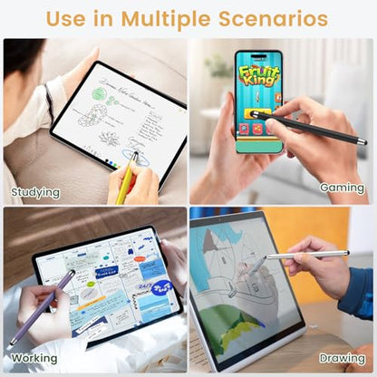 Stylus Pen for Touchscreen 10 Pack, 2 in 1 Universal Stylus High Precision Sensitivity, Stylus Pen for ipad, iPhone, Android, Galaxy Microsoft,Chromebook Tablet All Capacitive Touch Screens - color: Multi Colors-10pack