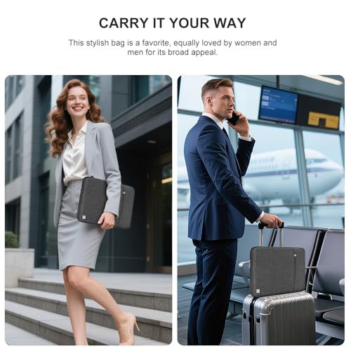 DOMISO Laptop Case Laptop Sleeve Cover Compatible with 15 inch MacBook Air M4/A3241 2025, M3/A3114,M2/A2941,15 inch MacBook Pro A1990 A1707,Compatible with Dell XPS 15 Plus with Pocket, Dark Grey - color: Dark Grey, size: 14 inch