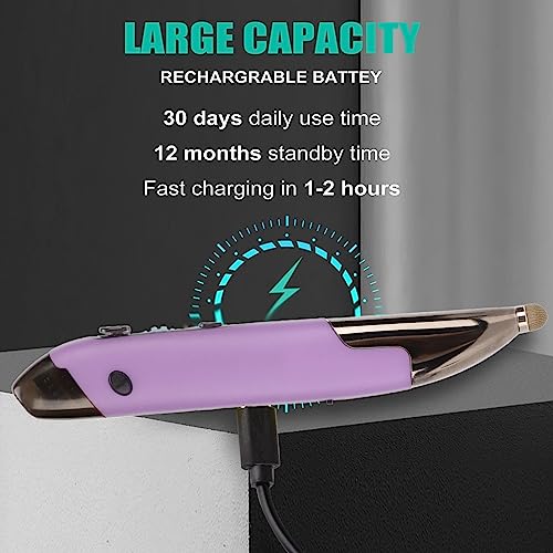 Wireless Pen Mouse, Rechargeable 2.4G Dual Mode Handwriting Stylus with Touch Head for PC Laptop iOS (Purple) - color: Purple