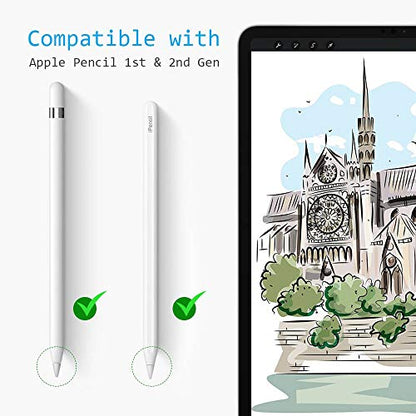 Soft Paperfeel Damping Tips Replacement Compatible with Apple Pencil 1st Gen & 2nd Gen, Noise Reducing Pen Nibs for iPad Pro(2 PCS) - style: 2 PCS (Model: 2B)
