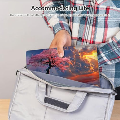 Universal Laptop Skin Sticker with 2 Wrist Pad Skins, Waterproof Scratch Resistant Vinyl Laptop Cover Decal, Cut to Fit for 11–15.6 Inch MacBook HP Dell Lenovo, Abstract Landscape - color: Abstract Landscape