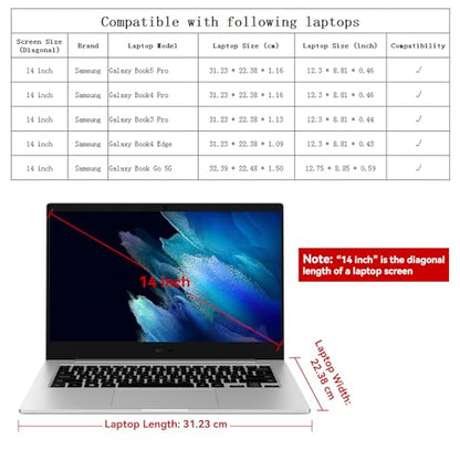 Smatree Hard EVA Protective Sleeve Case Compatible for 14 inch Samsung Galaxy Book5/4/3 Pro, for 14 inch Samsung Galaxy Book4 Edge, for 14inch GalaxyBook Go 5G Laptop Notebook Bag (X8248) | Compatible for 14 inch Samsung Galaxy Book5/4/3 Pro, for Samsung