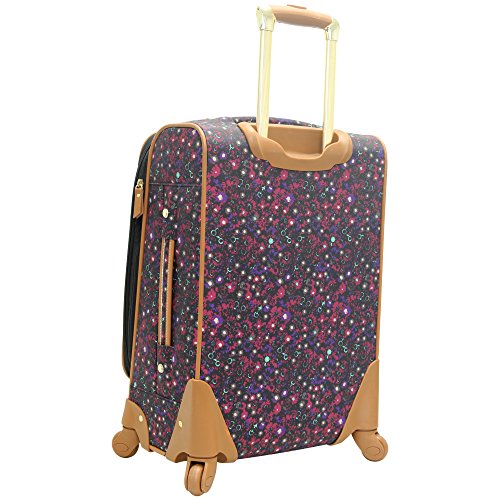 Steve Madden Designer Luggage Collection - Lightweight Softside Expandable Suitcase for Men & Women - Durable 20 Inch Carry On Bag with 4-Rolling Spinner Wheels (Dark Purple) - color: Dark Purple, size: 20 inches