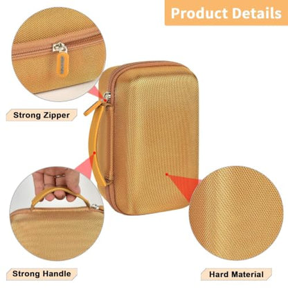 Laptop Power Bank Case for Anker 25000& Prime 27650, Gold | Organizes the Power Bank, Small Cables and 100W Charging Base; Larger 150W Charging Base Does Not Fit, Case Only - color: Gold