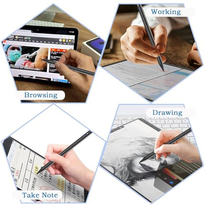 Stylus Pen for Android Tablet, Tablet Pencil for iOS/Android,Rechargeable Active Stylus Pen for Switch/iPhone/Samsung/XiaoMi/Huawei/Vivo/Lenovo and Other Android Smartphones and Tablets-Black - color: Black