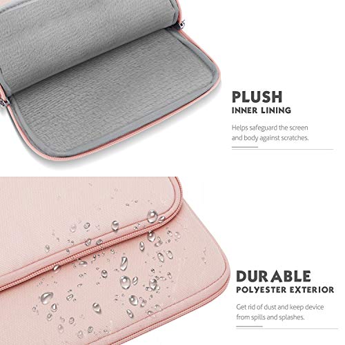 MoKo 13.3-14 Inch Laptop Sleeve Bag Carrying Case with Accessory Pocket | Fits MacBook Pro 14-inch M3/M2, MacBook Pro 13-inch M2/M1, MacBook Air 13.6-inch M2 and Surface Pro 9/8, Pink - color: Pink, size: 13.3-14 Inch