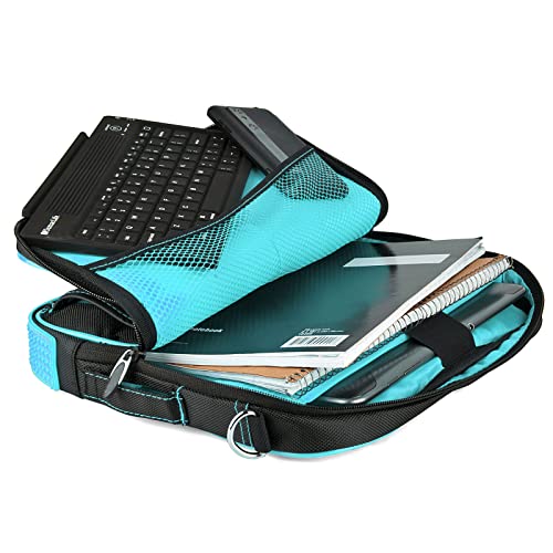 Sleek and Durable Laptop Carry Case -Versatile Office and Travel Messenger Bag with Secure Pockets,Up to 12-inch Laptop Space - color: Blue, size: 12 inch