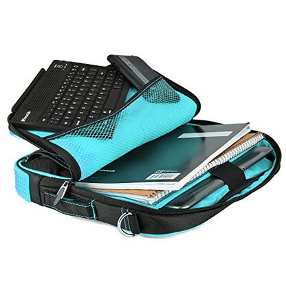 Sleek and Durable Laptop Carry Case -Versatile Office and Travel Messenger Bag with Secure Pockets,Up to 12-inch Laptop Space - color: Blue, size: 12 inch