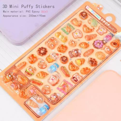 3D Puffy Stickers 8 Sheets 500+ Kawaii Stickers for Phone Case & Handbooks ﻿ - style: 8PCS Stickers