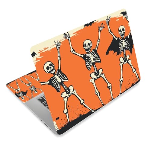 Aesthetic Laptop Skin Cover,12-15.6 Inch Universal Vinyl Sticker Decal,Waterproof Scratch-Resistant Notebook Wrap,Removable Residue-Free Protector,Dancing Skeletons Halloween - color: Dancing Skeletons Halloween