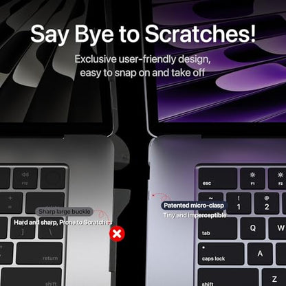 Soonjet for MacBook Air 15 inch Case M5 M4 M3 M2 2026-2023 Laptop Cover | Invisible Armor, Clear Matte, Protective Hard Shell, Ultra Thin, Anti Fingerprint & Crack, Scratch Resistant, Close Seamless - color: Matte Clear