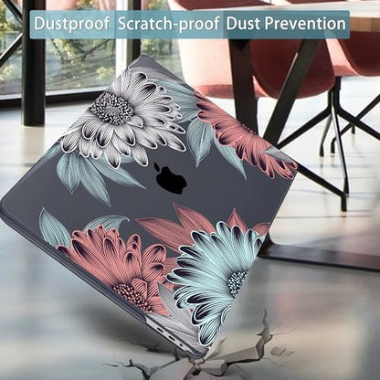 Mektron for MacBook Pro 16 inch A2141 Case 2020 2019 Release with Retina Display & Touch Bar & Touch ID, Blooming Chrysanthemums Plastic Hard Shell Cover Keyboard Skin Screen Protector Dust Plug - color: Blooming Chrysanthemums