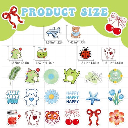 60 Pcs Funny Water Bottle Stickers for Kids Glow in The Dark | Cute Cartoon Laptop Decals, Waterproof Vinyl Sticker for Luggage Scrapbook Skateboard Phone Case DIY - color: Luminescent-492kscp