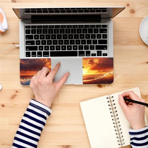 Universal Laptop Skin, DIY Cut-to-Fit Vinyl Cover Compatible with HP, Dell, Lenovo, Mac (13.3" to 15.6"), Anti-Scratch, No Residue & Bubble-Free Protective Decal Sticker, Dolphin Sunset Ocean - color: Dolphin Sunset Ocean