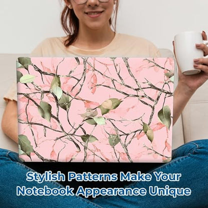 Reusable Universal Laptop Skin Sticker, Cut to Fit for 11.6–15.6 Inch Laptops, Waterproof Protective Film, No-Residue - Pink Camo - color: Pink Camo