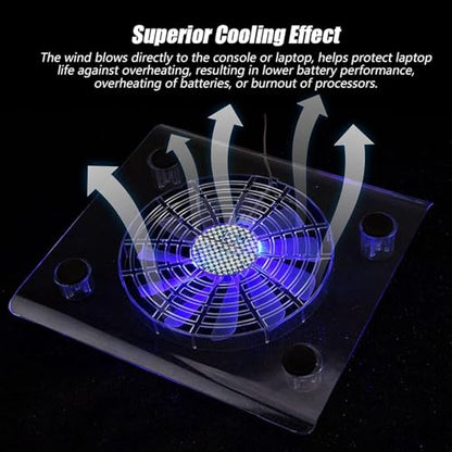 Laptop Cooling Pad, Laptop Cooling Stand Ultra Quiet USB Laptop Cooling Tray Notebook Cooler Cooling Pad Stand Chill Mat with LED RGB Lights