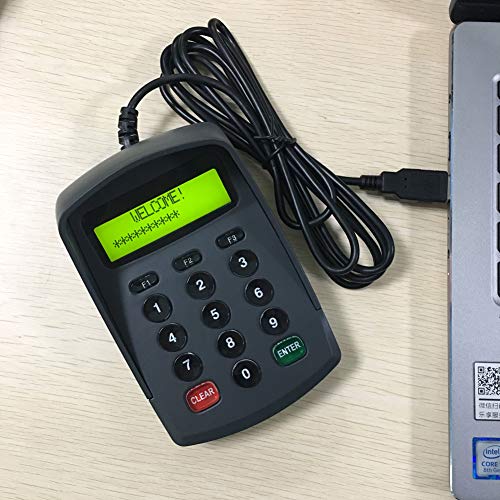 XCRFID USB 15 Keys Keypad Numeric Keyboard Numpad/Digital Keyboard/Pin Pad with LCD Plug and Play Support Bank POS Terminal Input Password Numpad Keypad (YD541-Ciphertext) - color: YD541-Ciphertext
