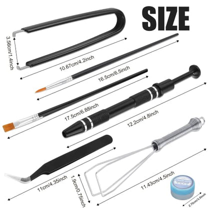 Keyboard Remover Tool Kit-7-Piece Set, Keycap Puller Include 5g Keyboard Lube, Switch Puller, Lubricating Pen, Cleaning Brush, Tweezers, 4-Jaw Gripper, and Key Cap Puller