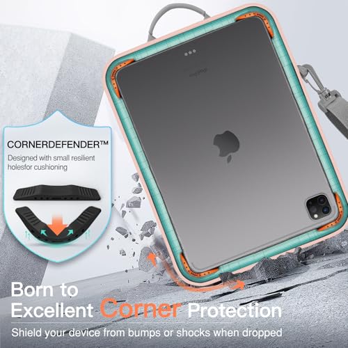 MoKo 13 Inch Tablet Sleeve Bag Carrying Case with Shoulder Strap Handle | Fits iPad Pro 13-inch M5, iPad Air 13-inch M4/M3, iPad Pro 12.9 M2/M1 and Galaxy Tab S8+/S9+ 12.4, Pink - color: Pink, size: 12.9 inch
