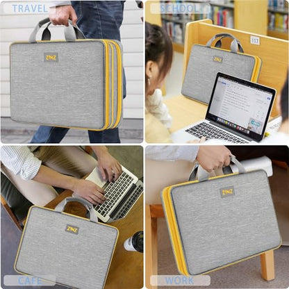 ZINZ Expandable Laptop Case 15.6 Inch Sleeve, Protective Carrying Case Compatible with MacBook Neo 16", MacBook Pro 16"/15.4", Dell XPS 16" and Most 15" 15.6" 16" Notebook，G01YL01 - color: G01yl01, size: 15-16"