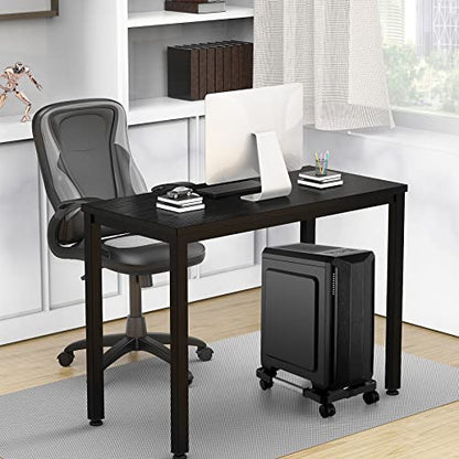 Computer Tower Stand,Hmseng Adjustable Mobile CPU Stand with 4 Rolling Caster Wheels, PC Tower Stand Fits Most PC Under Desk-Black - color: Black